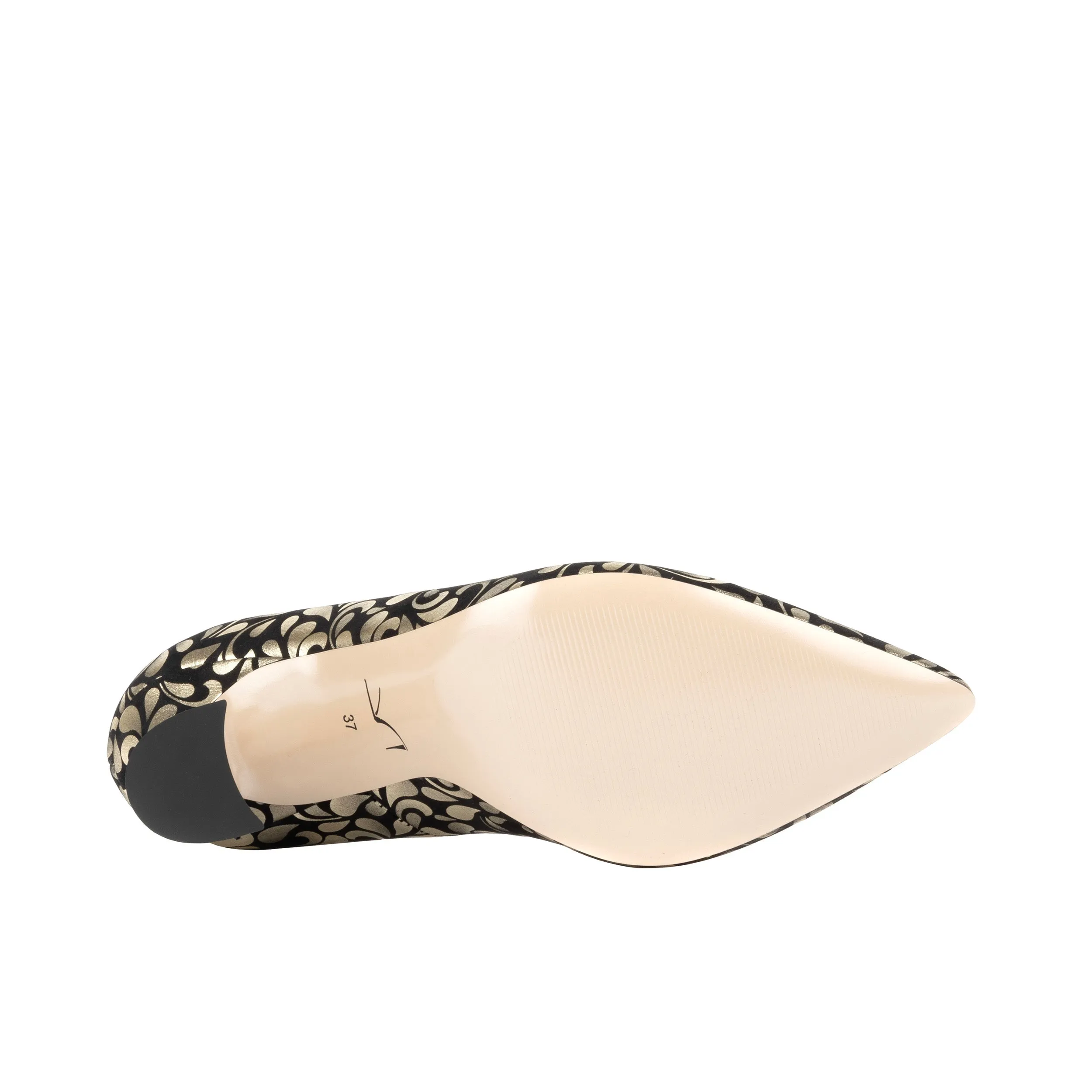 Sophia Hollywood - Black & Gold - Women's Heels