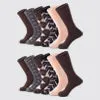Terra Cotta Dress Crew Socks 12 Pack