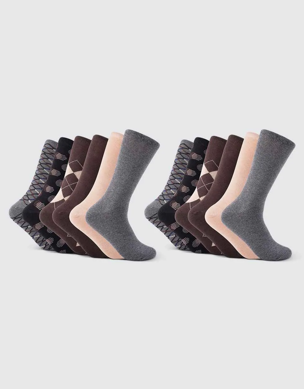 True Sophistication Dress Crew Socks 12 Pack