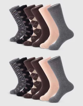 True Sophistication Dress Crew Socks 12 Pack