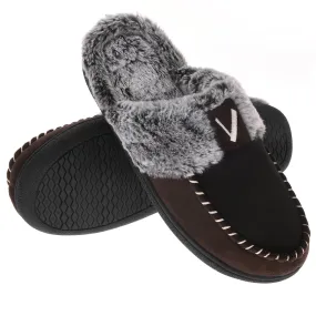 VONMAY Women's Comfy Fuzzy House Slipper Scuff Memory Foam Slip on Warm Moccasin Style Indoor Outdoor