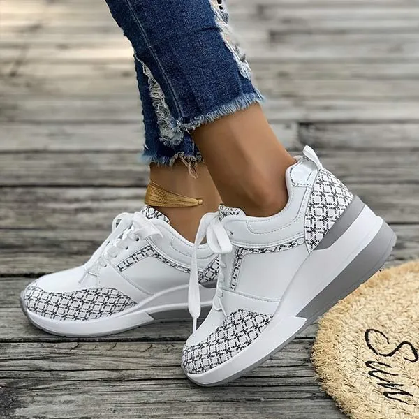 Women's Casual Platform Lace-Up Loafers 42914058C