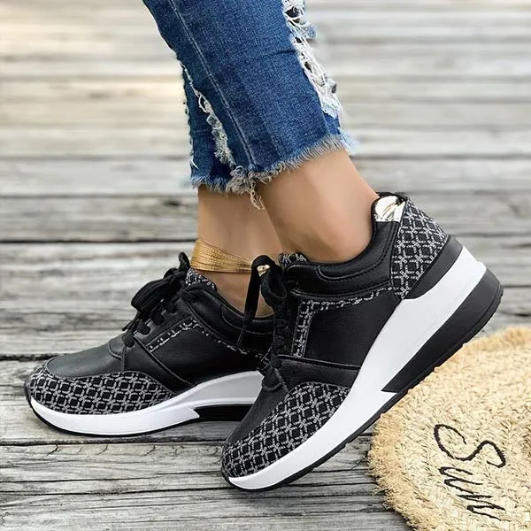 Women's Casual Platform Lace-Up Loafers 42914058C