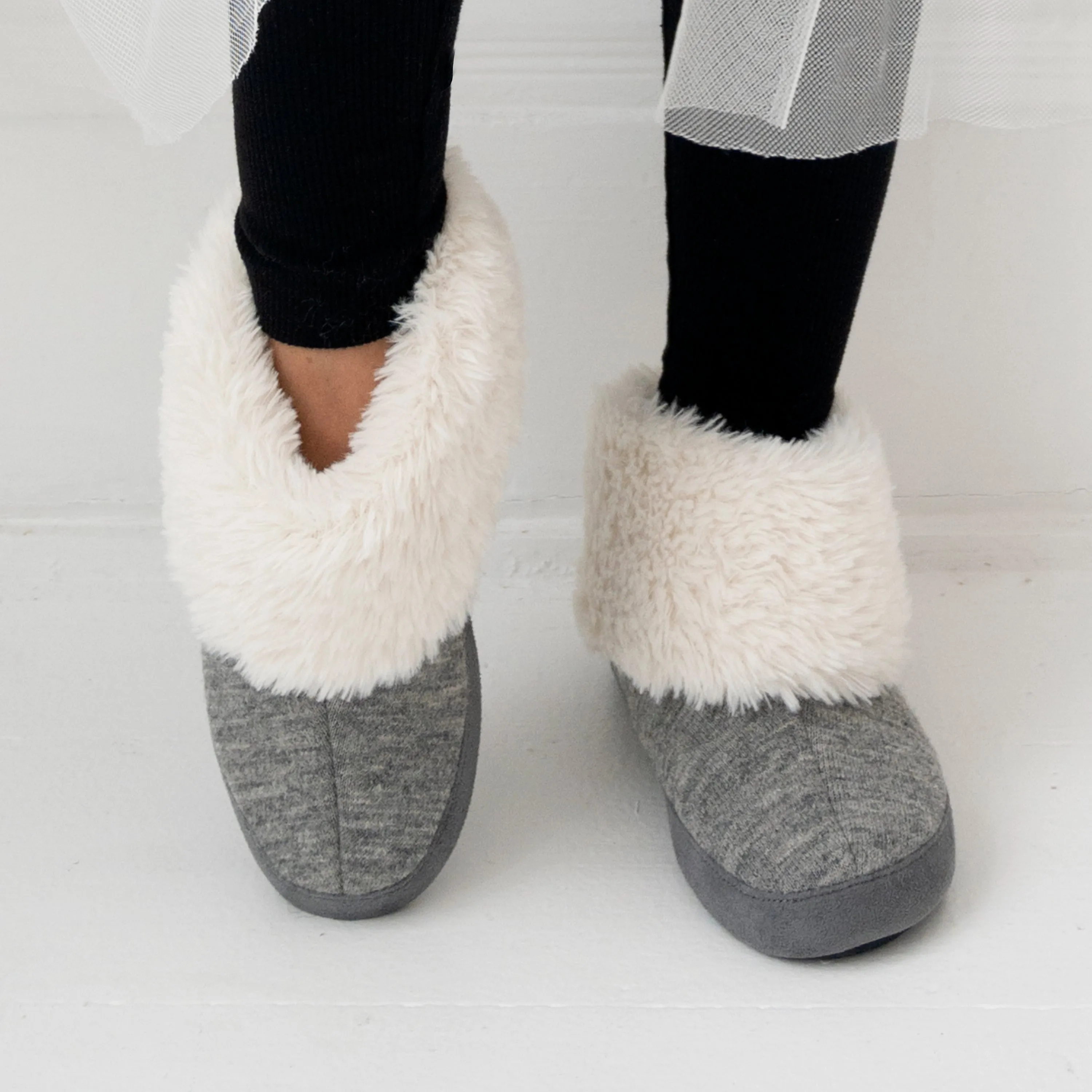 Women's Heather Knit Marisol Boot Slippers