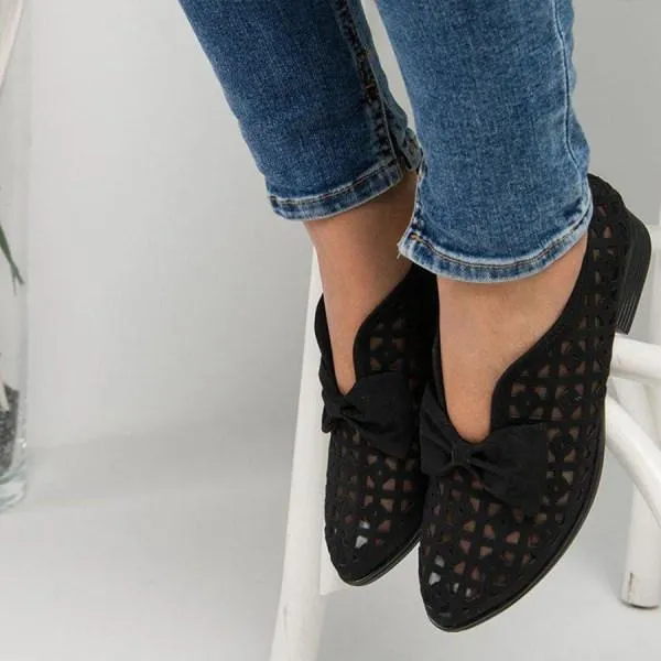 Women'S Pointed Toe Low Heel Mesh Shoes 42235137