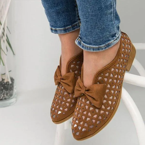 Women'S Pointed Toe Low Heel Mesh Shoes 42235137
