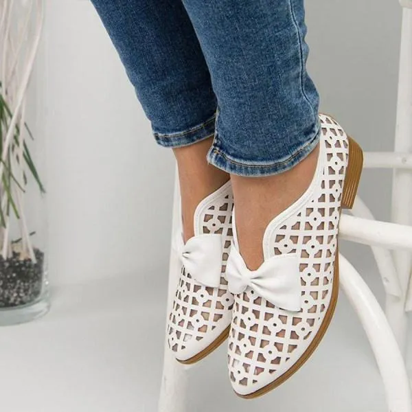 Women'S Pointed Toe Low Heel Mesh Shoes 42235137