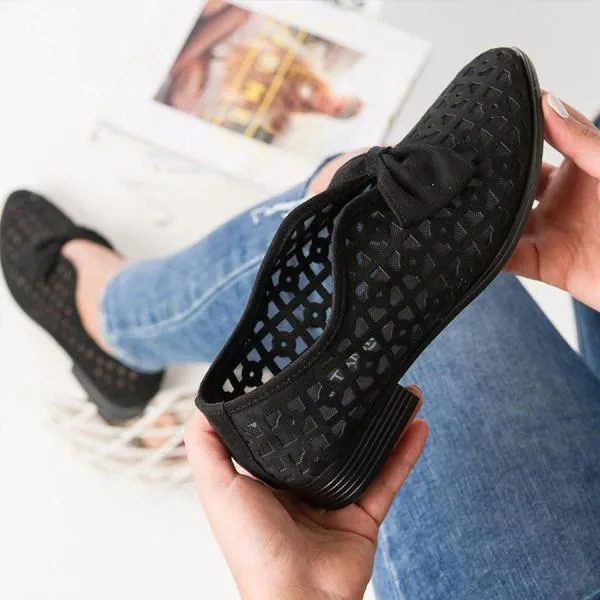 Women'S Pointed Toe Low Heel Mesh Shoes 42235137