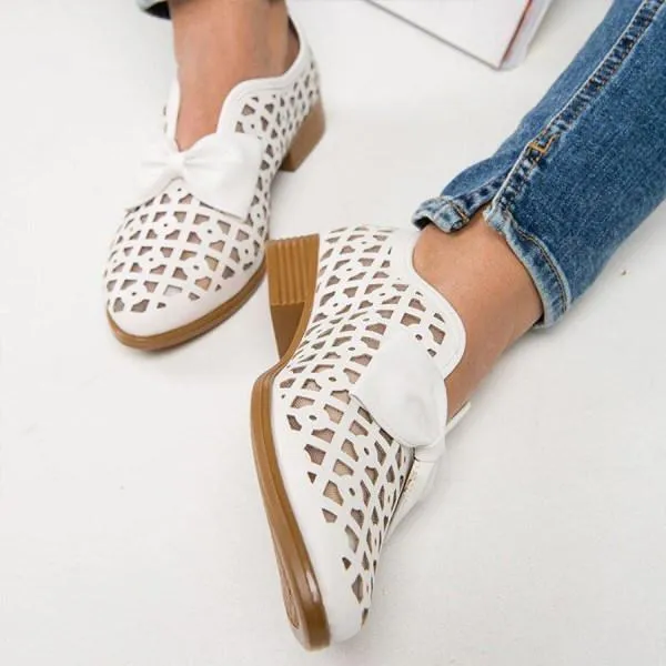 Women'S Pointed Toe Low Heel Mesh Shoes 42235137