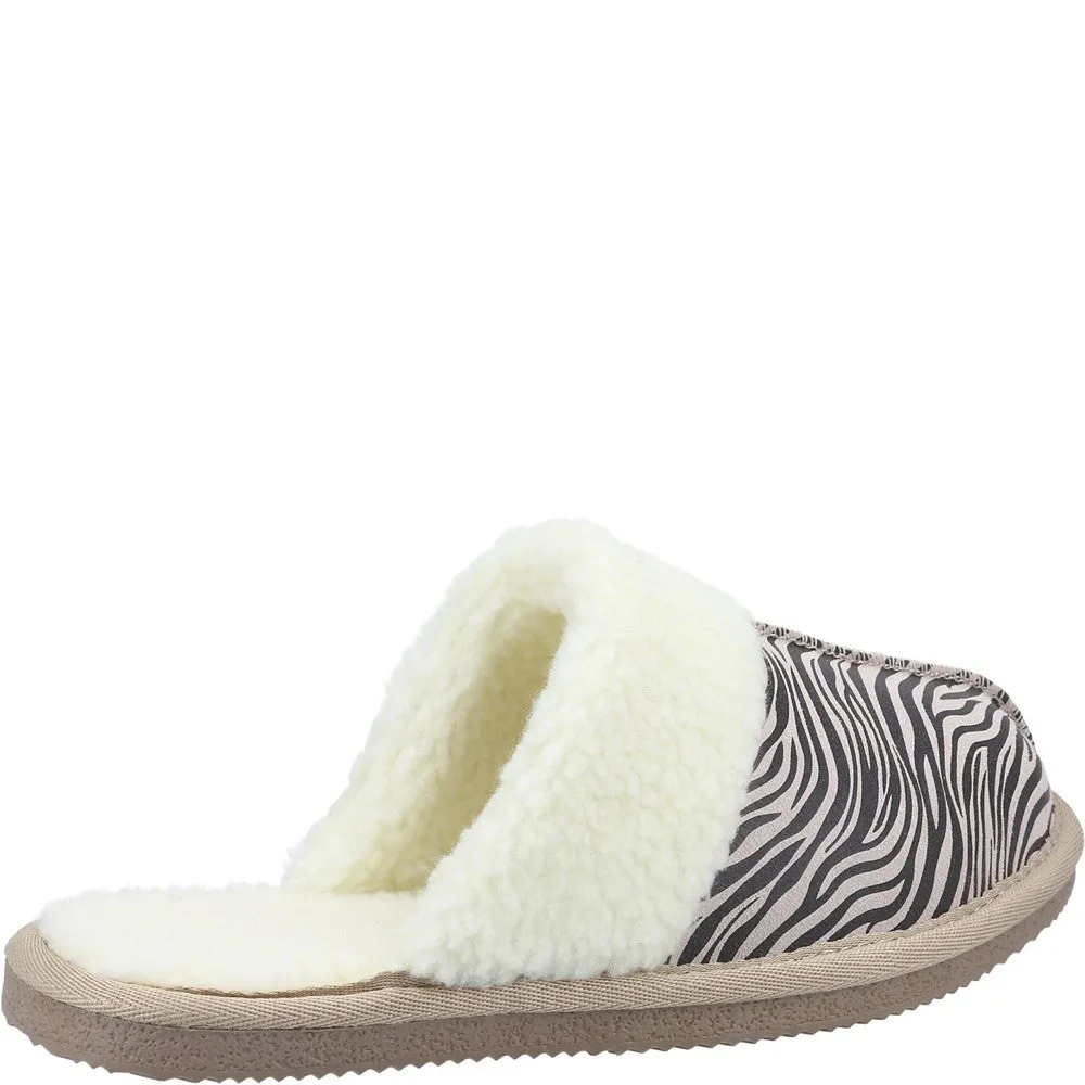 Zebra Print Arianna Mule Slippers
